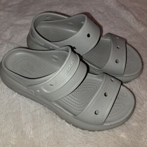Crocs Mega Crush Gray Sandals Size 9 Women 11 Men